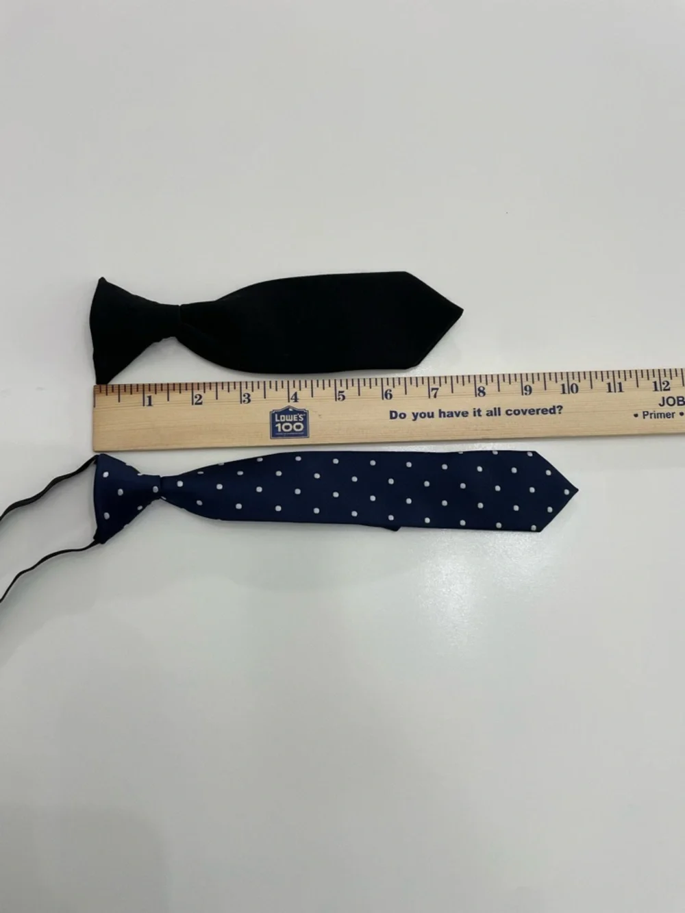 H&M Navy Polka Dot Tie and Black Clip On Tie